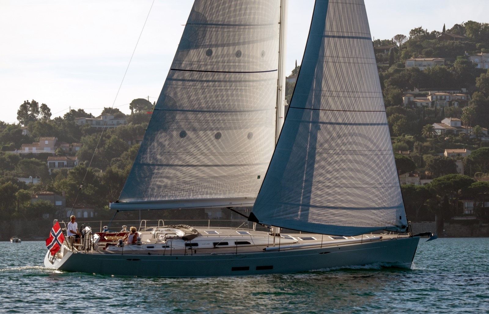 X-Yachts X-55 at dawn — sister ship to Luft